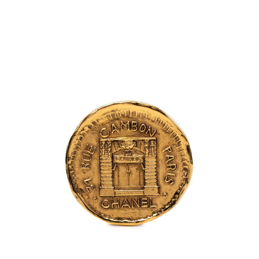 Chanel 31 RUE CAMBON Cambon Vintage Brooch Gold Plated Women's CHANEL